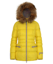 Load image into Gallery viewer, Earth Spirit Long Down Jacket | Bumblebee &amp; Linen
