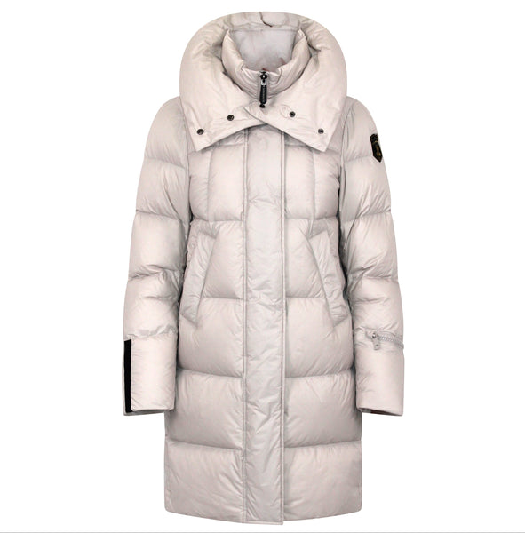Tara Long Down Coat | Linen – Eleven Elfs
