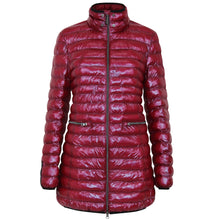 Load image into Gallery viewer, Shannon Vegan Down Coat | Dark Lipstick
