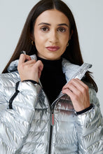 Load image into Gallery viewer, Shannon Vegan Down Jacket | Metallic Silver 2
