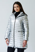 Load image into Gallery viewer, Shannon Vegan Down Jacket | Metallic Silver 3
