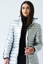 Load image into Gallery viewer, Shannon Vegan Down Jacket | Metallic Silver 5
