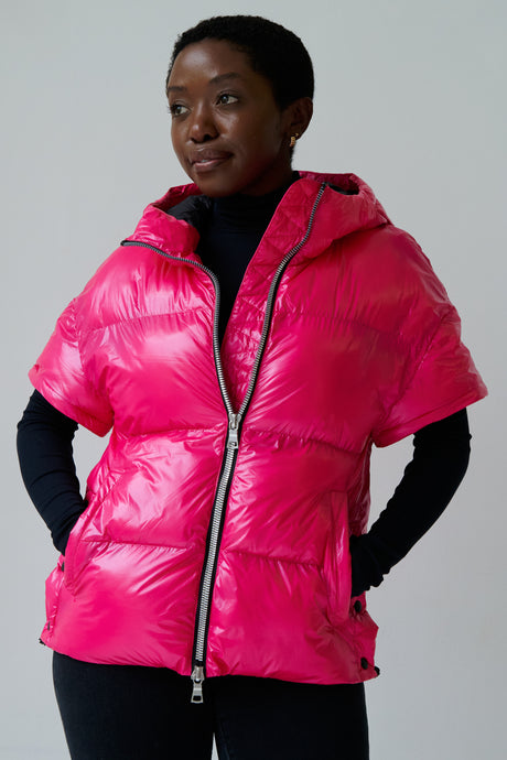 Soley Vegan Down 2 in 1 Jacket | Flash Pink 5