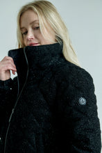 Load image into Gallery viewer, Stella Vegan Down Bomber | Black Shimmer
