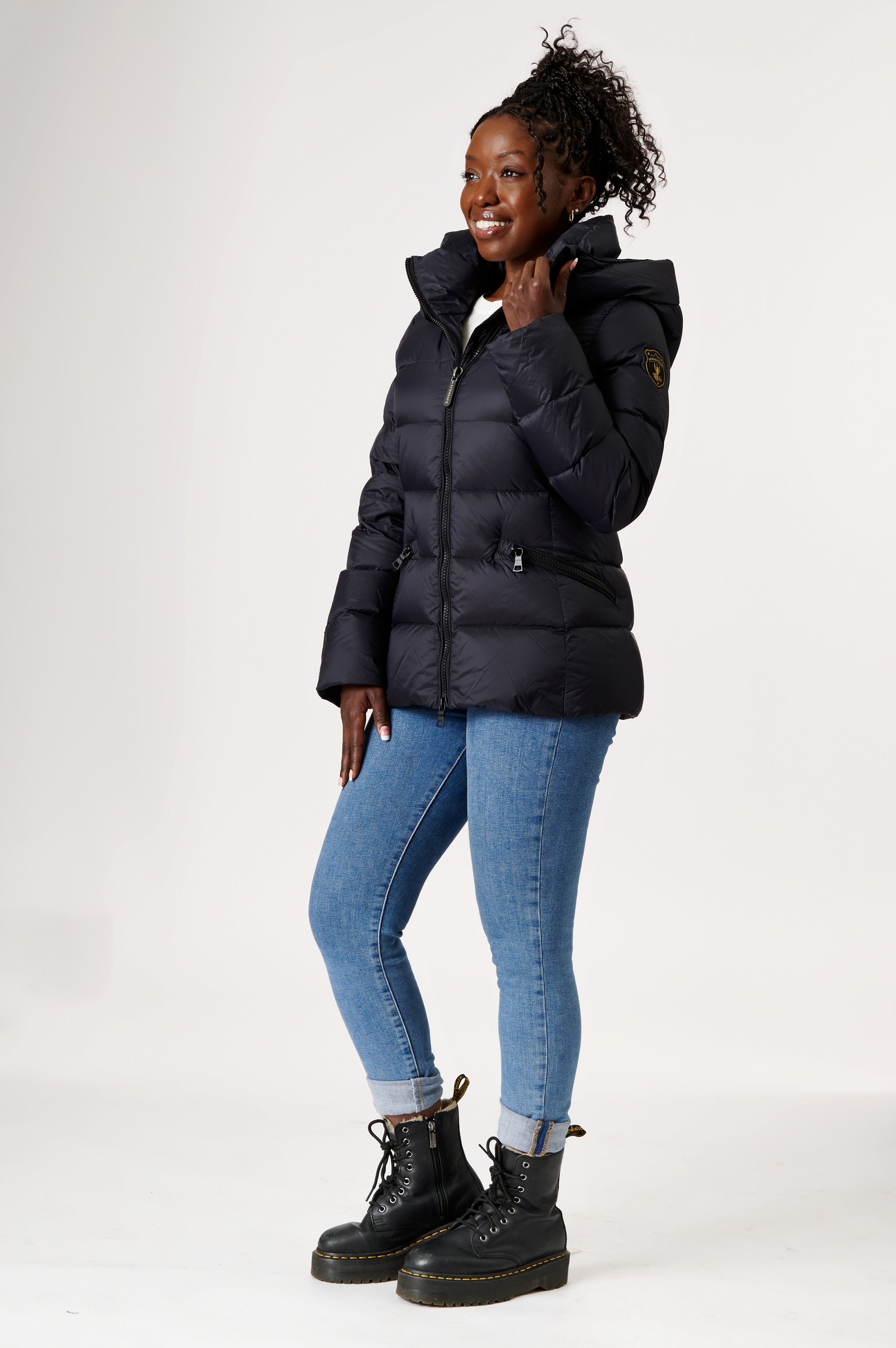 Eira Short Down Jacket Matte Black Black Eleven Elfs