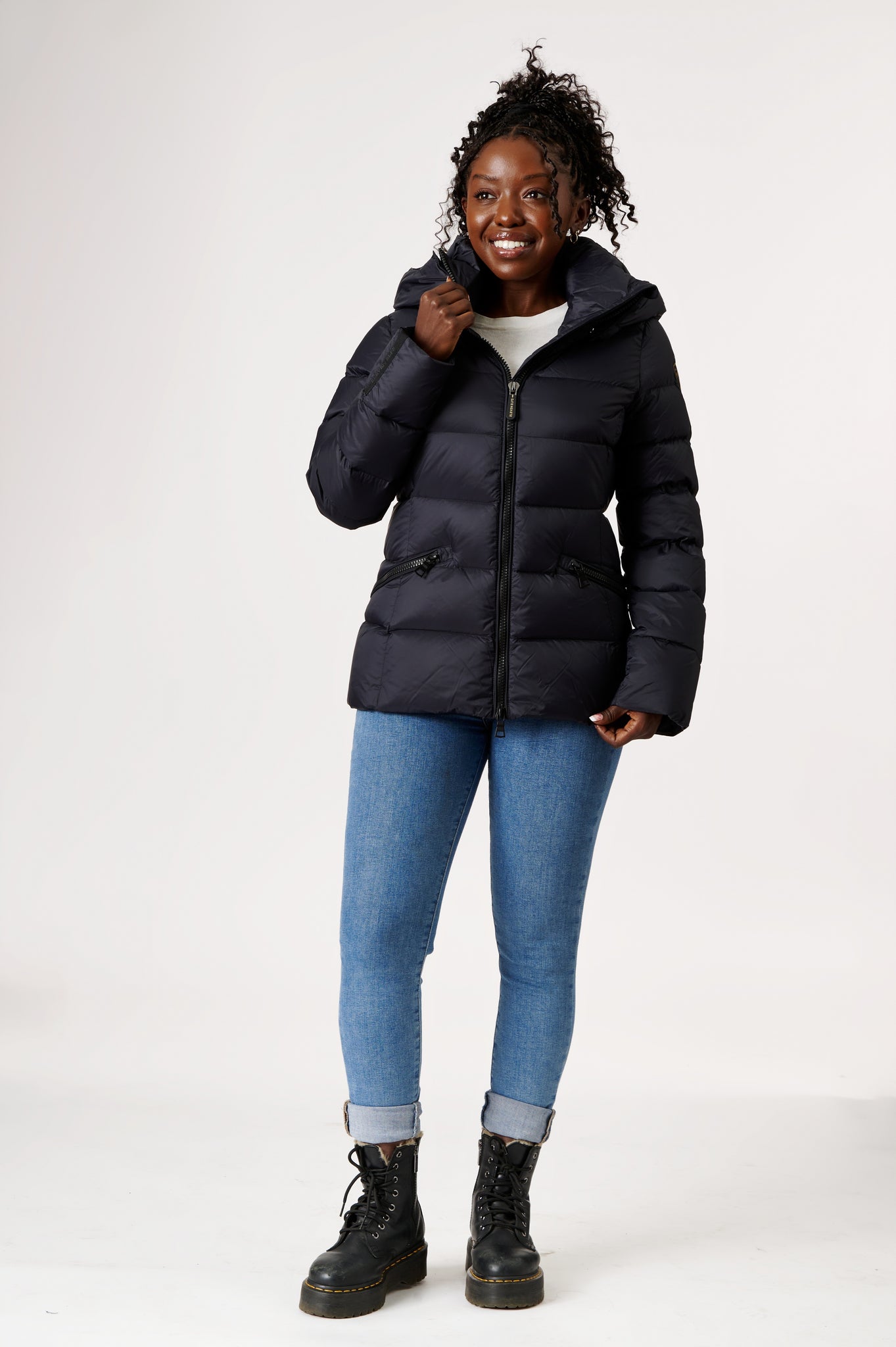 Eira Short Down Jacket Matte Black Black Eleven Elfs