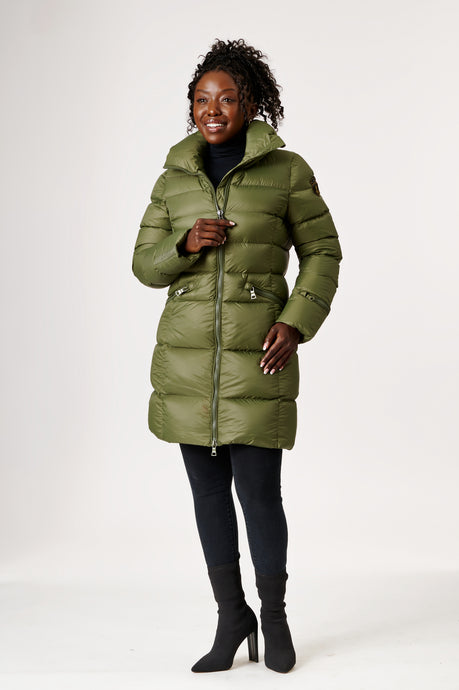 Elsa Down Coat | Military & Linen