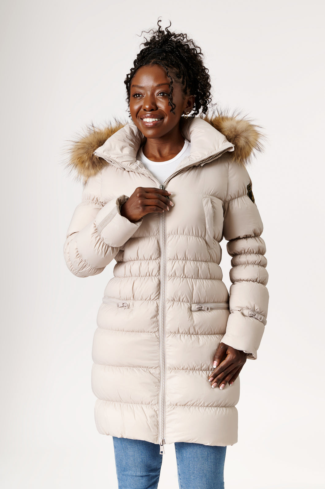 Frost Long Down Jacket | Linen