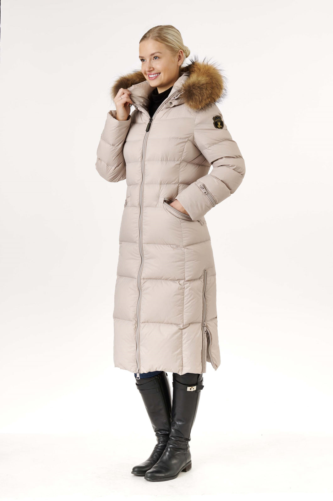 Iclyn Long Down Coat | Linen