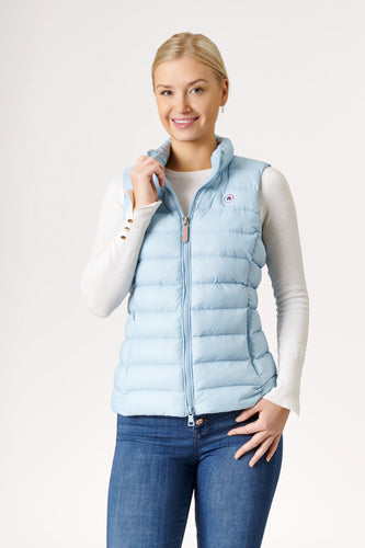 Melian Short Vegan Down Vest | Light Denim 2