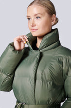 Load image into Gallery viewer, Posh Long Vegan Down Coat | Military 5
