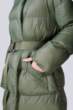 Load image into Gallery viewer, Posh Long Vegan Down Coat | Military 6
