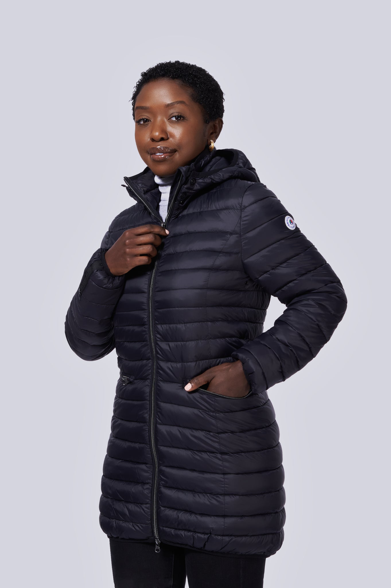 Hella down coat black on sale